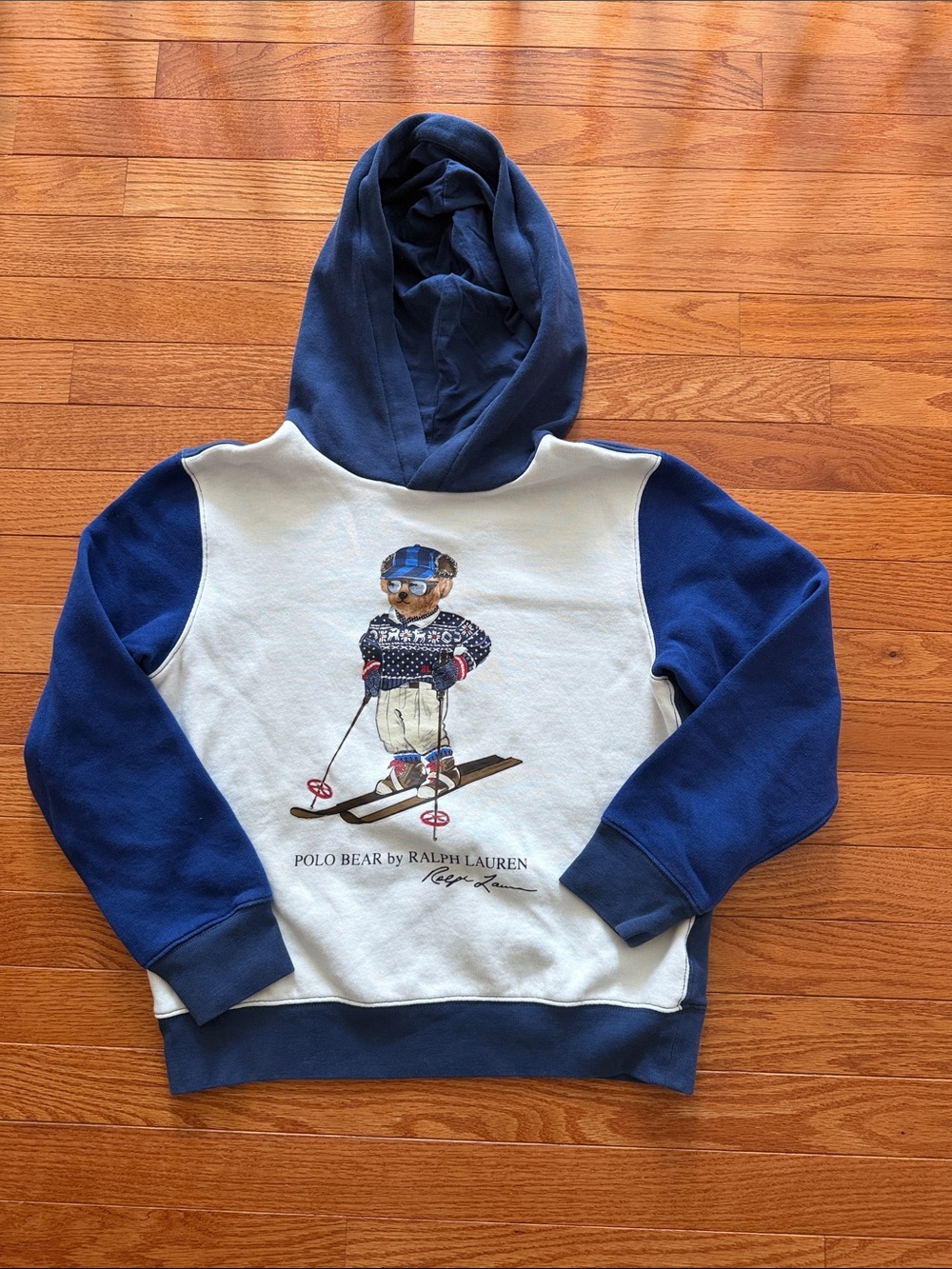 Ralph Lauren Polo Bear Ski Pullover - Blue & White
